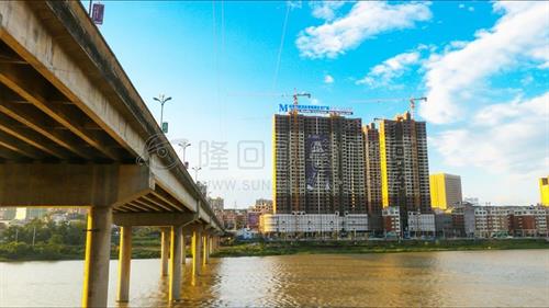 夕阳下的隆回二桥漂亮极了