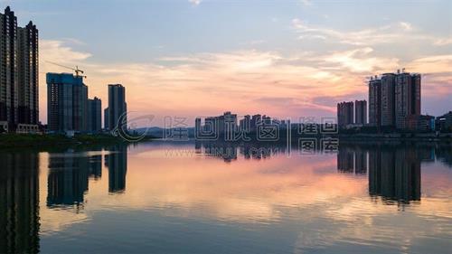 隆回大桥两岸，静看夕阳西下！
