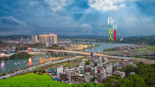 隆回三桥，春江两岸