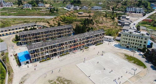 航拍学校环境