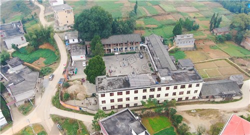 学校侧面航拍
