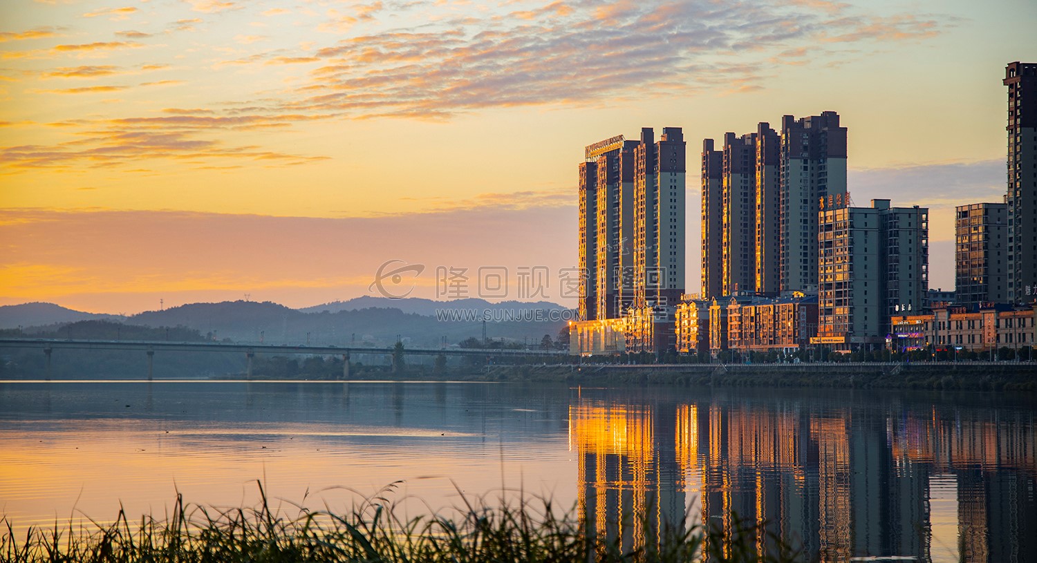 隆回夕阳，赧水河畔的秋天