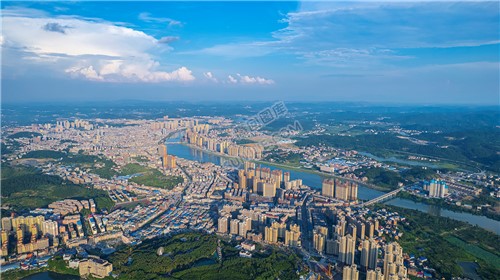 航拍隆回全景，隆回县城的全景图