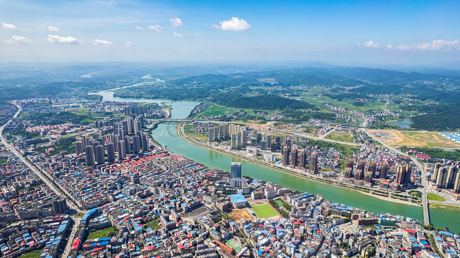 隆回城东看隆回全景