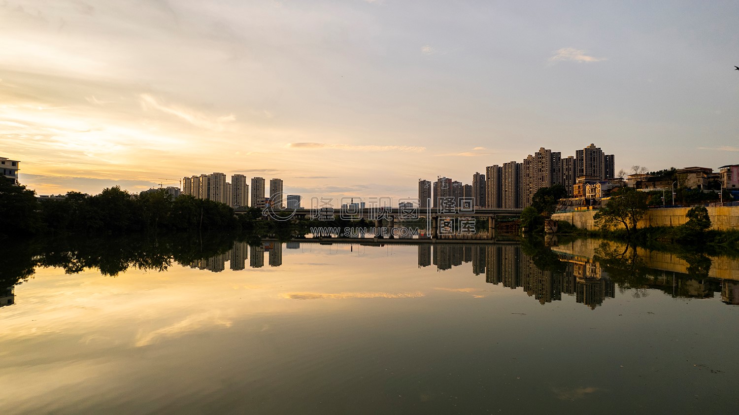 隆回三桥周边的夕阳美景