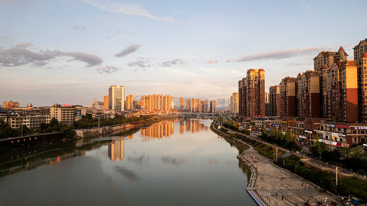隆回大桥周边金色夕阳