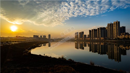 隆回夕阳，赧水河畔的冬天