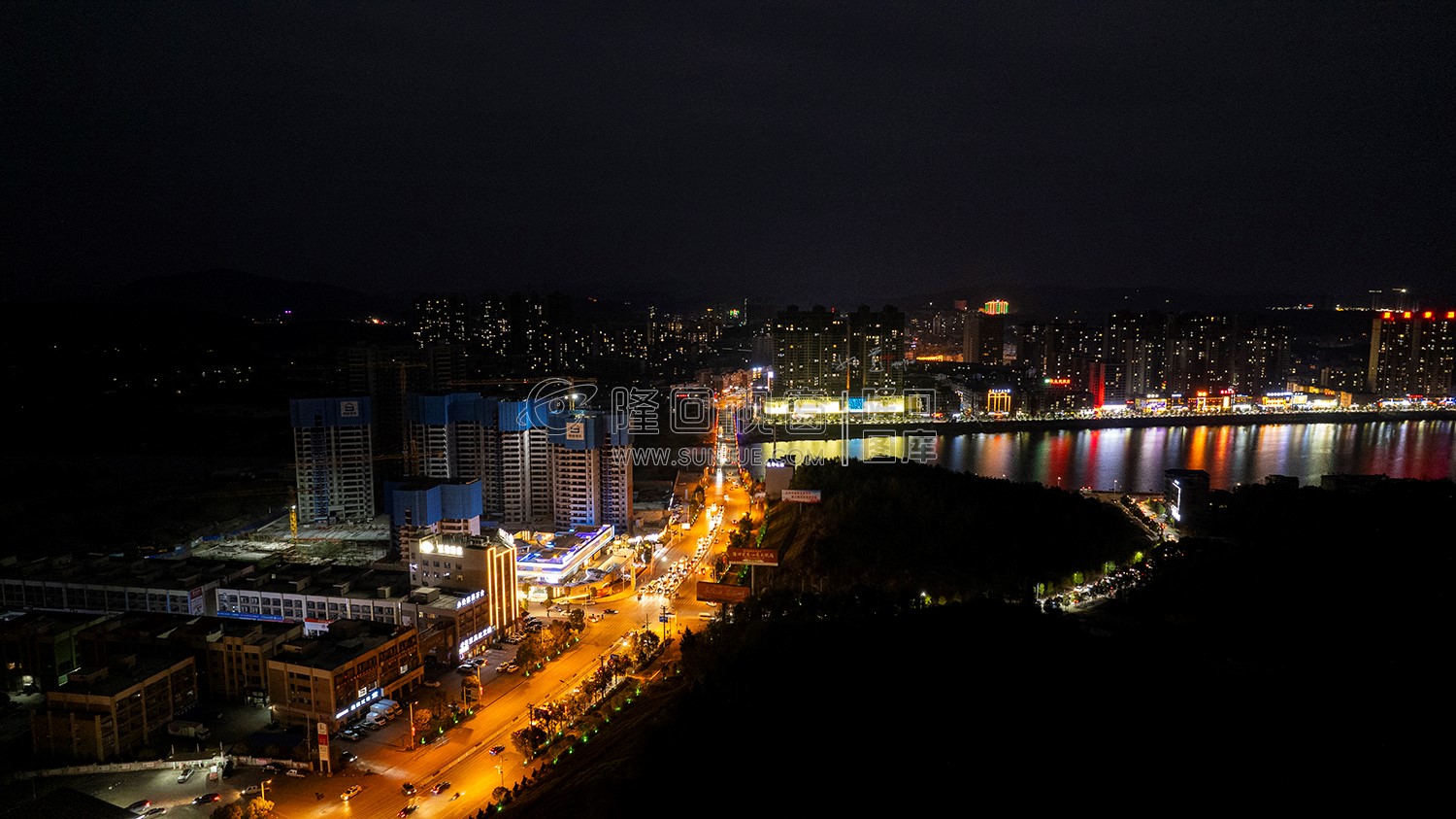 2023隆回春节期间，县城夜景