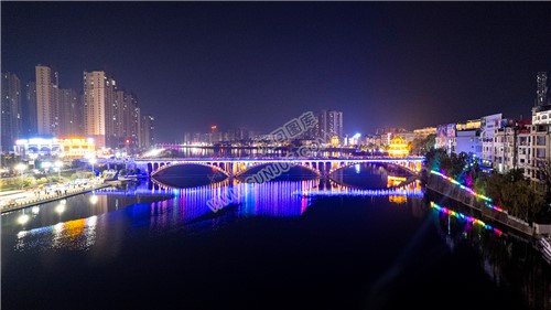 2023隆回春节期间，县城夜景