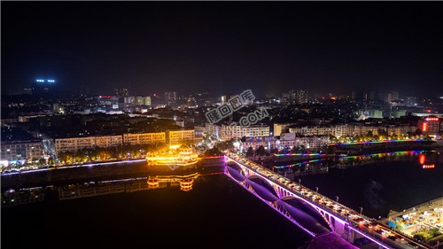 2023隆回春节期间，县城夜景