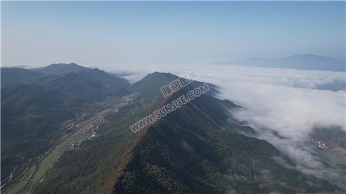 乡村的早晨，荷田玖鹅水厂航拍