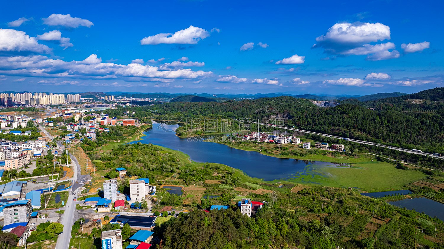 隆回城南全景航拍