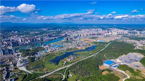 隆回城南全景航拍