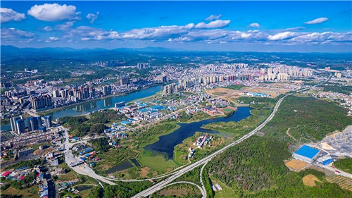 隆回城南全景航拍