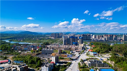 隆回城南全景航拍