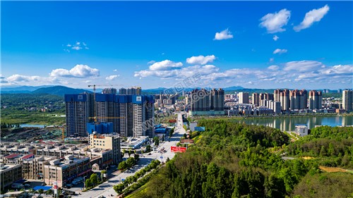 隆回城南全景航拍