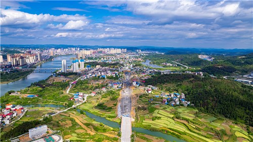 隆回城南全景航拍