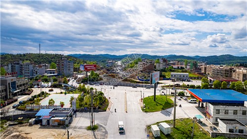 隆回城南全景航拍