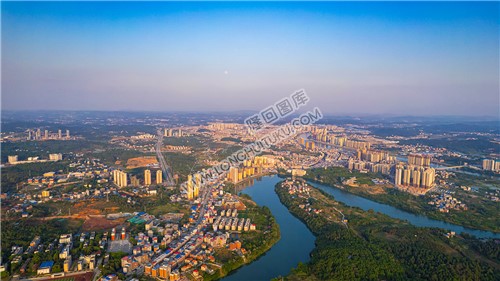 隆回全景航拍，县城全景