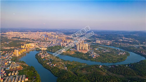 隆回全景航拍，县城全景