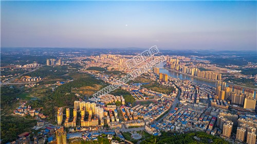 隆回全景航拍，县城全景